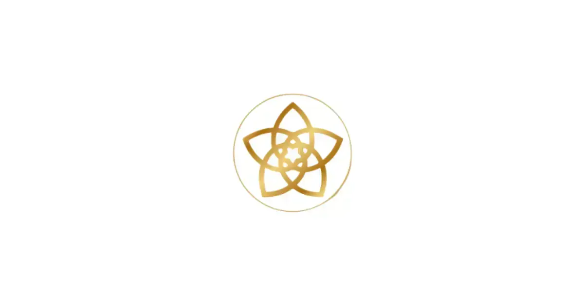Logotipo de Festum Veneris: nudo entrelazado de cinco pétalos en dorado sobre círculo, símbolo de la domus romana dedicada a Venus en Asturica Augusta